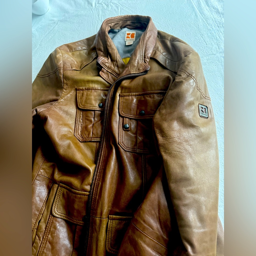 Leather Coat - Boss Orange Coat w/ Inner Lining